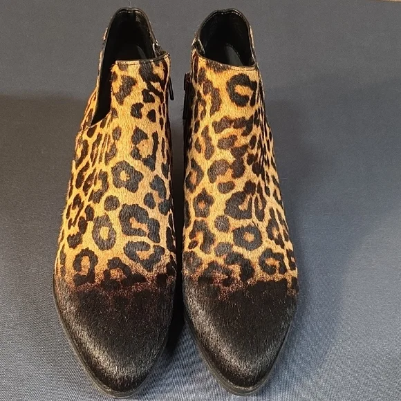 Franco Sarto Leopard Print Ankle Booties - Picture 3 of 8